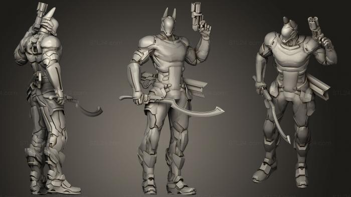 Статуэтки герои, монстры и демоны (АНУБИС, STKM_0612) 3D модель для ЧПУ станка